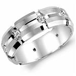 Diamond 10K White Gold Band