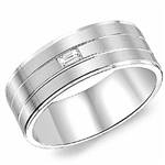 Diamond 10K White Gold Band