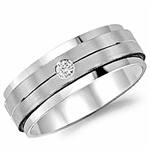 Diamond 10K White Gold Band