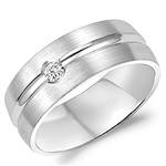 Diamond 10K White Gold Band