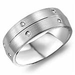 Diamond 10K White Gold Band