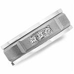 Diamond 10K White Gold Band