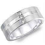 Diamond 10K White Gold Band