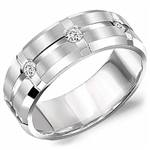 Diamond 10K White Gold Band