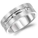 Diamond 10K White Gold Band