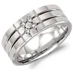 Diamond 10K White Gold Band