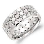 Diamond 10K White Gold Band