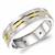 Diamond 10K Yellow and White Gold Band