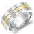 Diamond 10K Yellow and White Gold Band