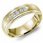 Diamond 10K Yellow Gold Band