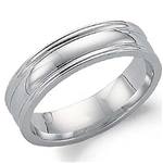 14K White Gold Band