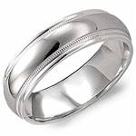 14K White Gold Band