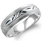 14K White Gold Band