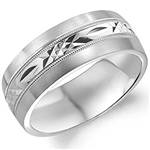 14K White Gold Band