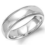 14K White Gold Band