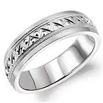 14K White Gold Band