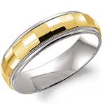 14K Yellow & White Gold Band