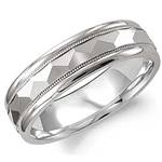 14K White Gold Band