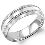 14K White Gold Band