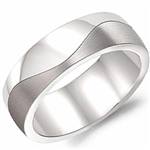 14K White Gold Band