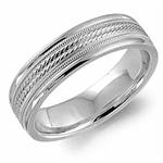 14K White Gold Band