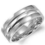 14K White Gold Band