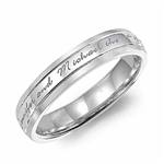 14K White Gold Band