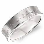 14K White Gold Band