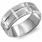 14K White Gold Band