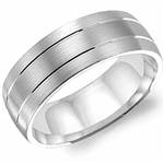 14K White Gold Band