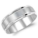 14K White Gold Band