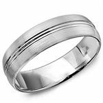 14K White Gold Band