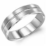 14K White Gold Band