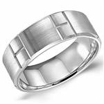 14K White Gold Band