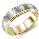 14K White & Yellow Gold Band