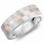 14K White & Rose Gold Band