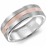 14K Rose & White Gold Band