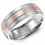 14K Rose & White Gold Band