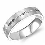 Diamond 14K White Gold Band