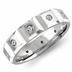 Diamond 14K White Gold Band