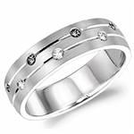 Diamond 14K White Gold Band