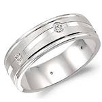 Diamond 14K White Gold Band