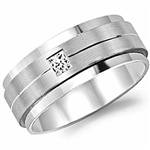 Diamond 14K White Gold Band