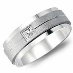 Diamond 14K White Gold Band