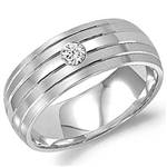 Diamond 14K White Gold Band