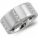 Diamond 14K White Gold Band