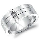 Diamond 14K White Gold Band