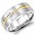 Diamond 14K Yellow and White Gold Band