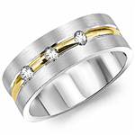 Diamond 14K Yellow and White Gold Band