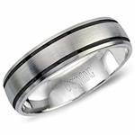 14K Light Weight White Gold Band